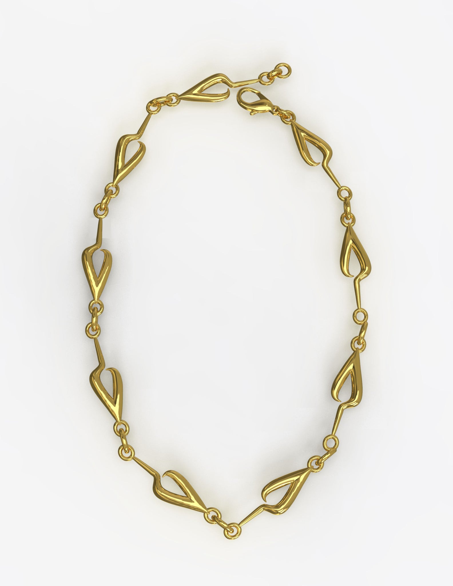 Iklwa Link Chain in Polished Gold Vermeil