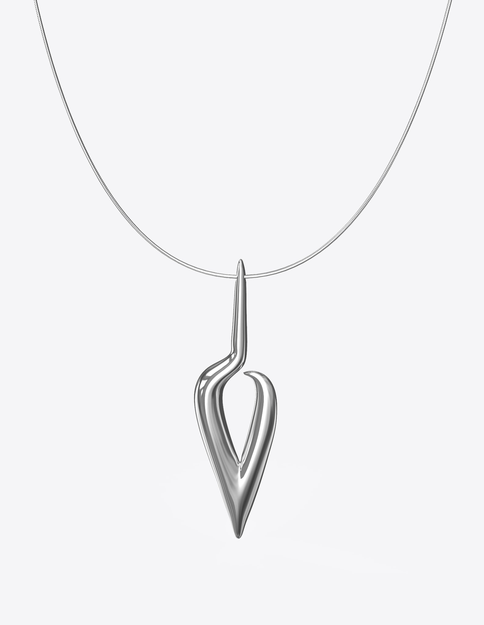 Iklwa Pendant Nude in Polished Sterling Silver