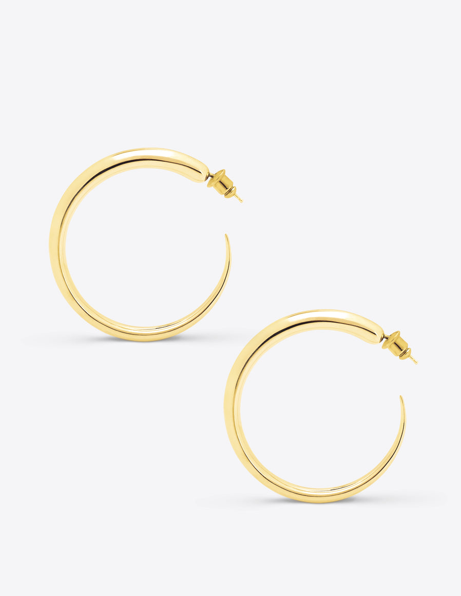 Khartoum Hoops Nude in Polished Gold Vermeil
