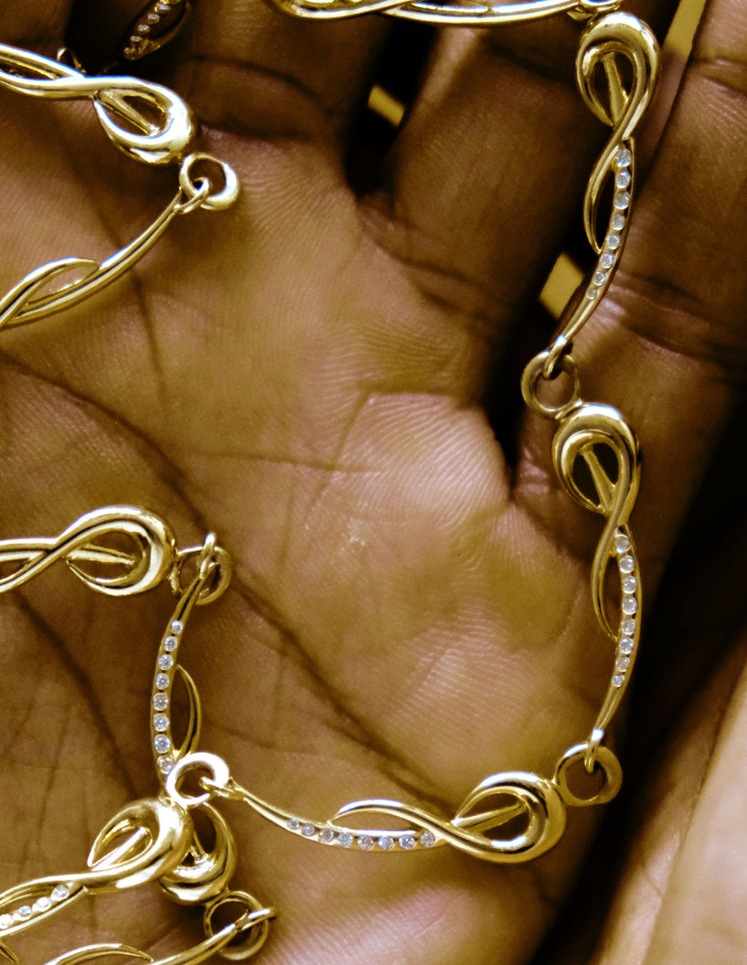 Toussaint Link Chain in 18K Gold with Diamonds
